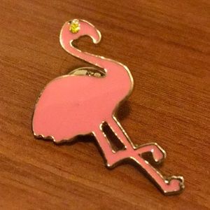 Tropical Pink Flamingo Enamel Pin